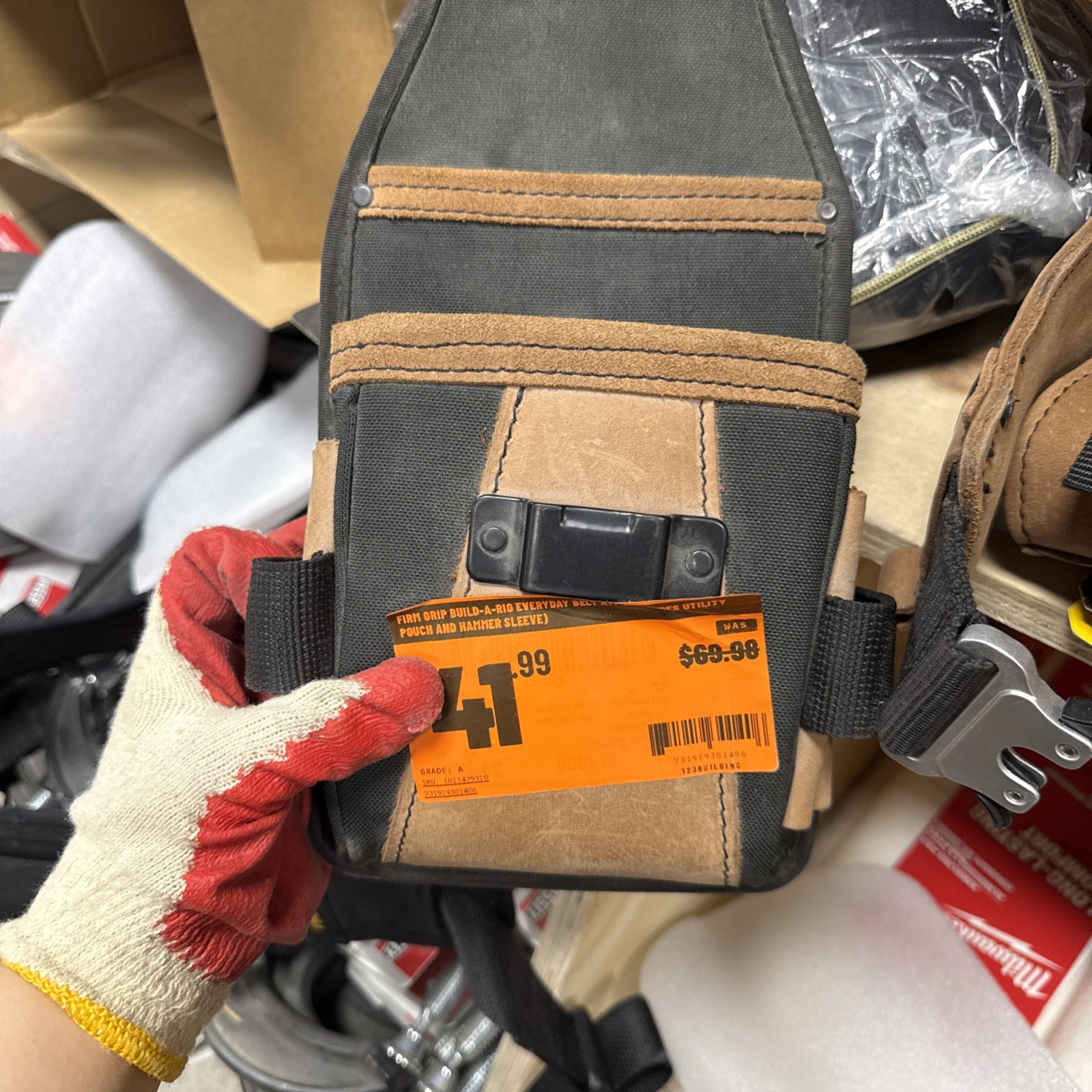 FIRM GRIP Build-A-Rig Everyday Belt Kit Utility Pouch & Hammer Sleeve- 1FG-3575