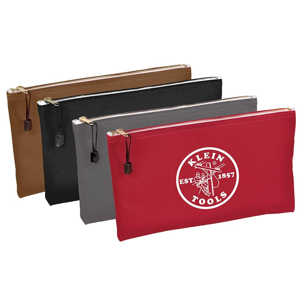 4 Pack Portable Tool Box Bags Red Gray Black Brown Heavy Duty Canvas Set