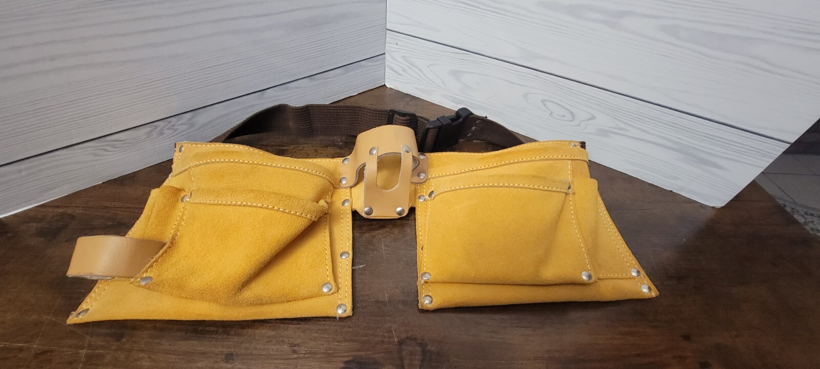 Leather Tool Belt Unbranded 5 Pocket Leather Tool Pouch Belt Authentic Leather