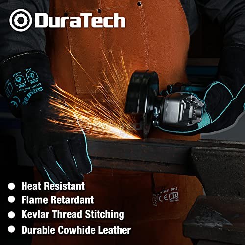 Leather Welding Apron, Heat Flame Resistant, 23″ x 36″ Heavy Duty Work Apron