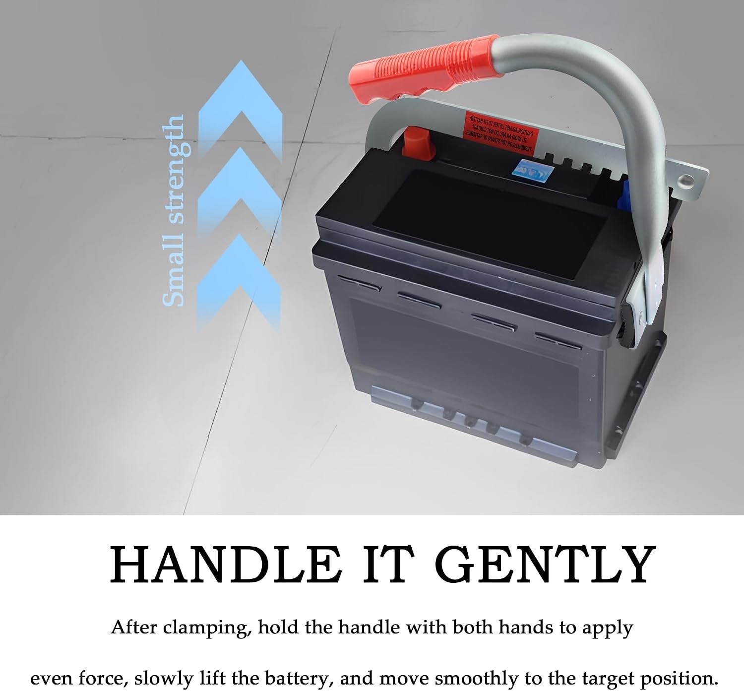 Car Battery Carrier Tool Adjustable 4.5-7.5 Inch Non-Slip Rubberized Feet