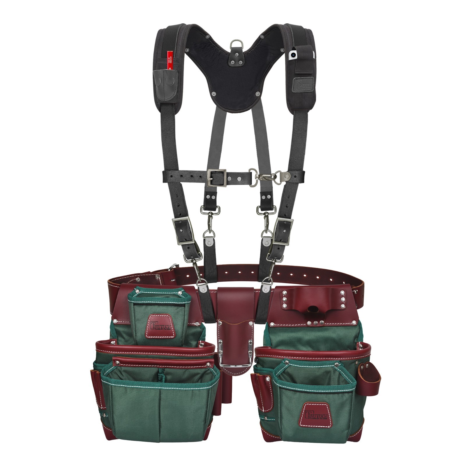TRUTUCH Nylon and Leather Tool Belt with Leather Work Suspender | Construction