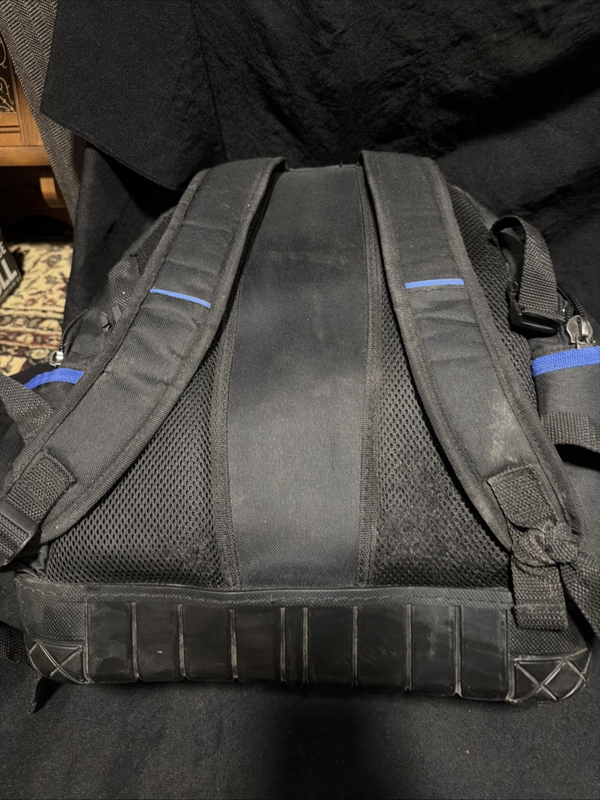 Carlyle Tools by Napa Tool Backpack Hard Bottom, Black/Blue with Tool Insert