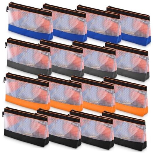 16 Pcs Zipper Clear Tool Bag Bulk Small Tool Bag, Heavy Duty Clear 11.8 Inch