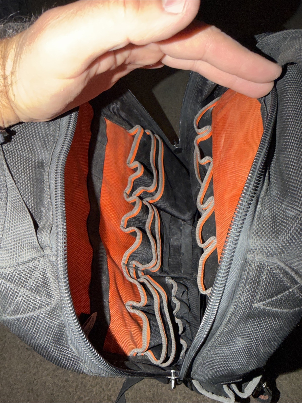 Klein Tools Tradesman Pro Tool Backpack Nylon Padded Straps Black Orange Gray