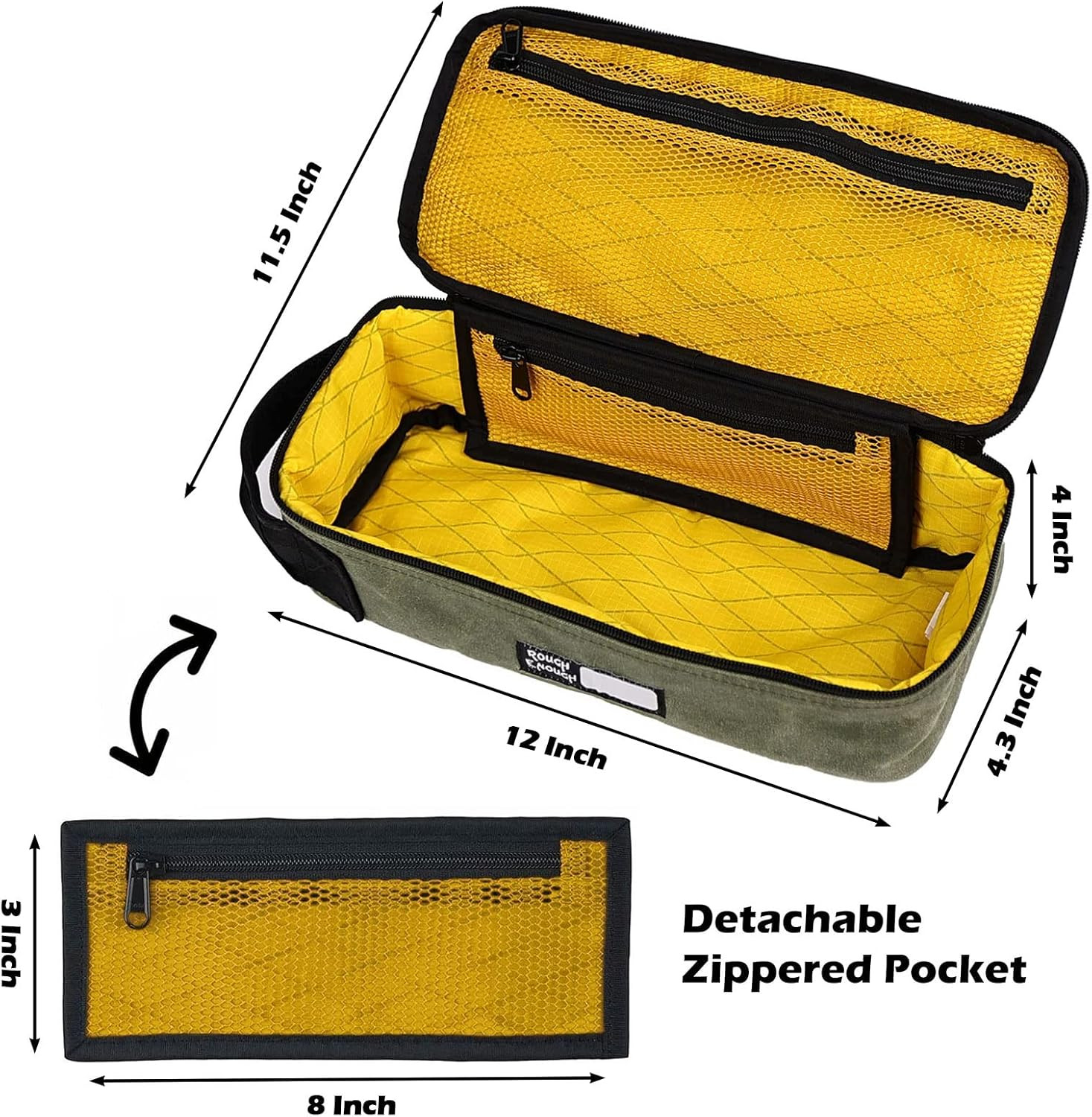 Rough Enough Canvas Tool Bags with Handle & Zipper – Versatile Bundle