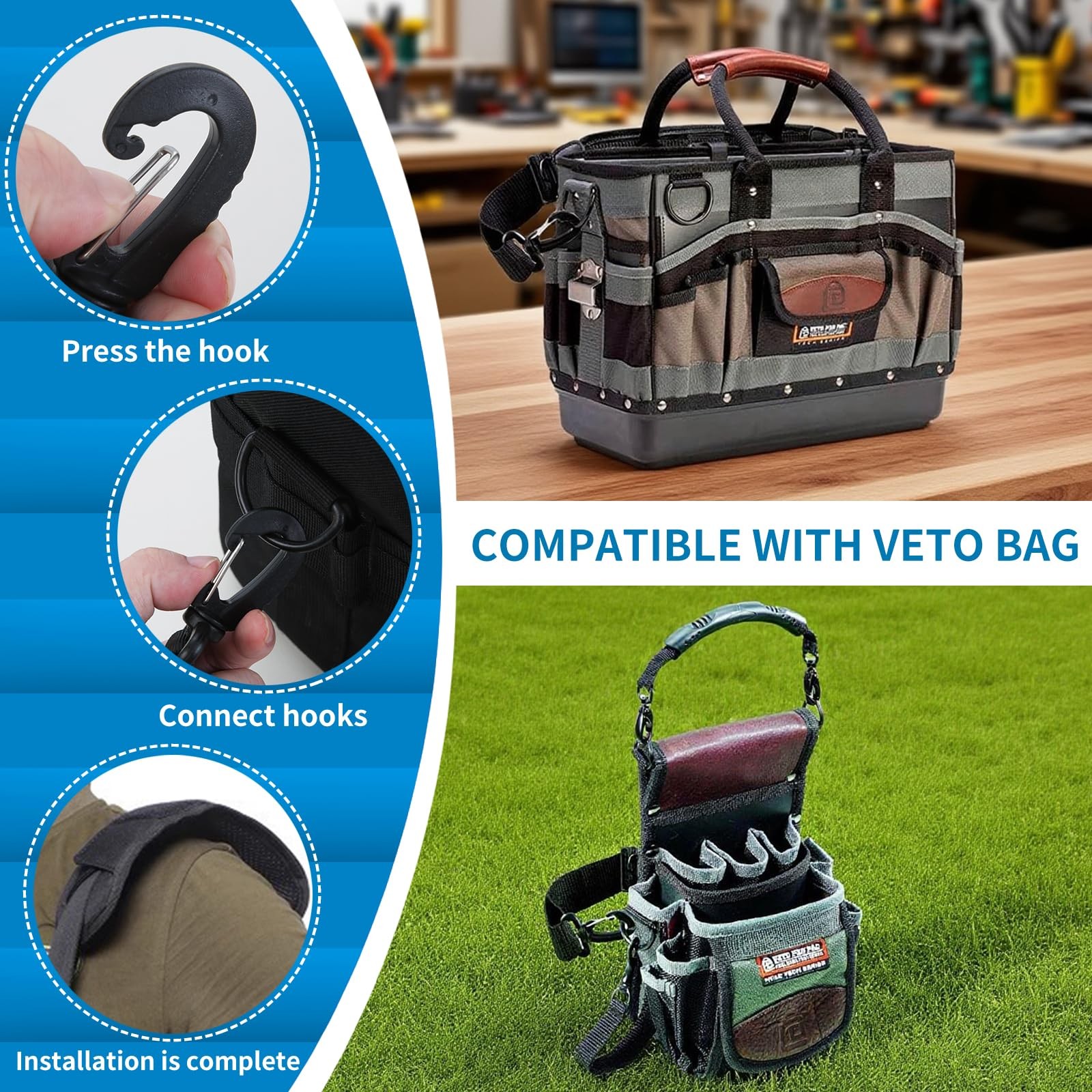63″ Adjustable Shoulder Strap Compatible with Veto Pro Pac,with Detachable Thic
