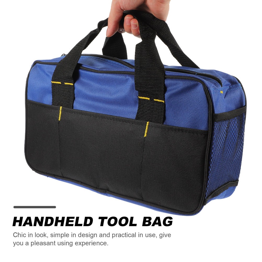 Portable Multi Color Canvas Tool Organizer Wide Open Tote with Large Storage
