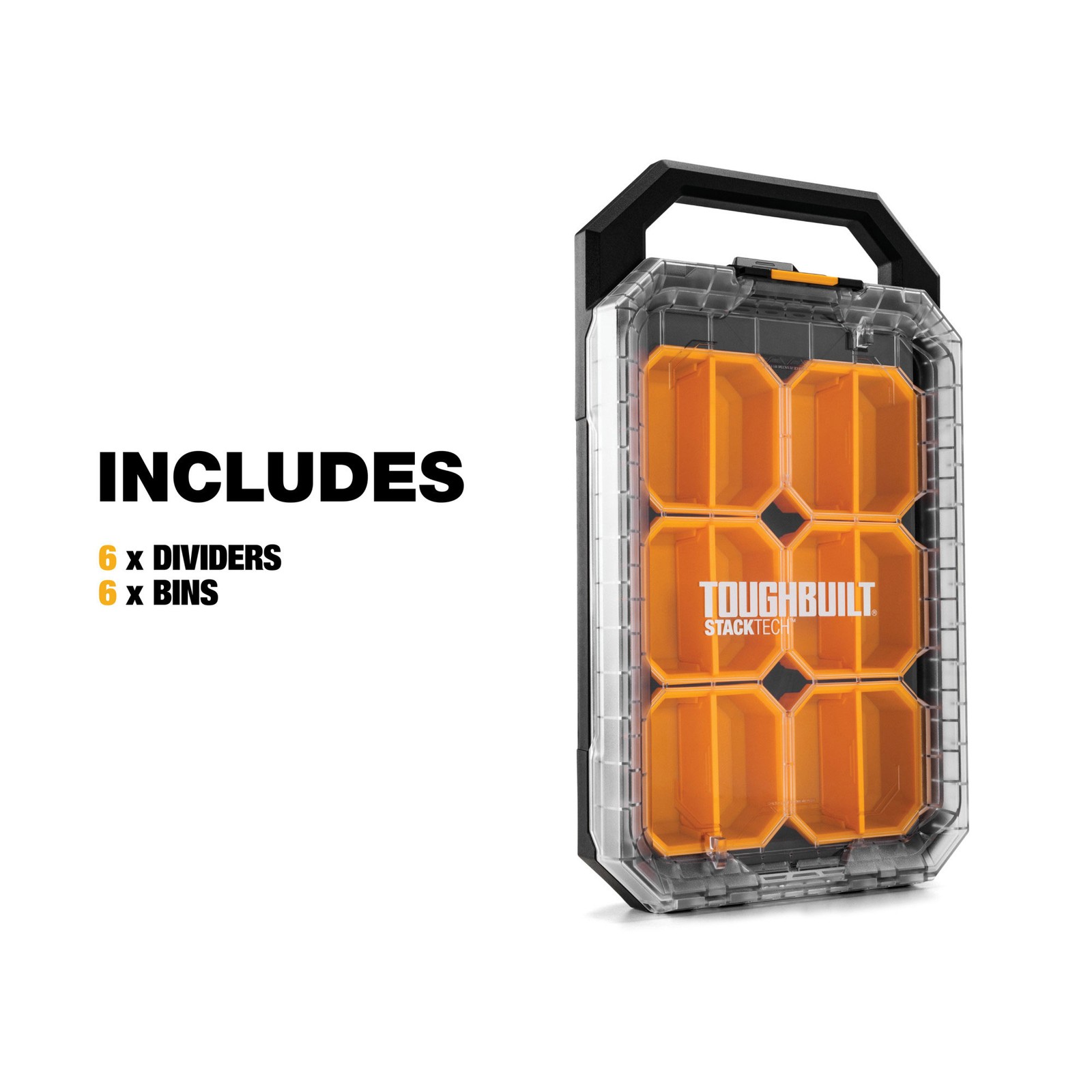 ToughBuilt StackTech Compact Low-Profile Organizer with Auto-Locking Interface