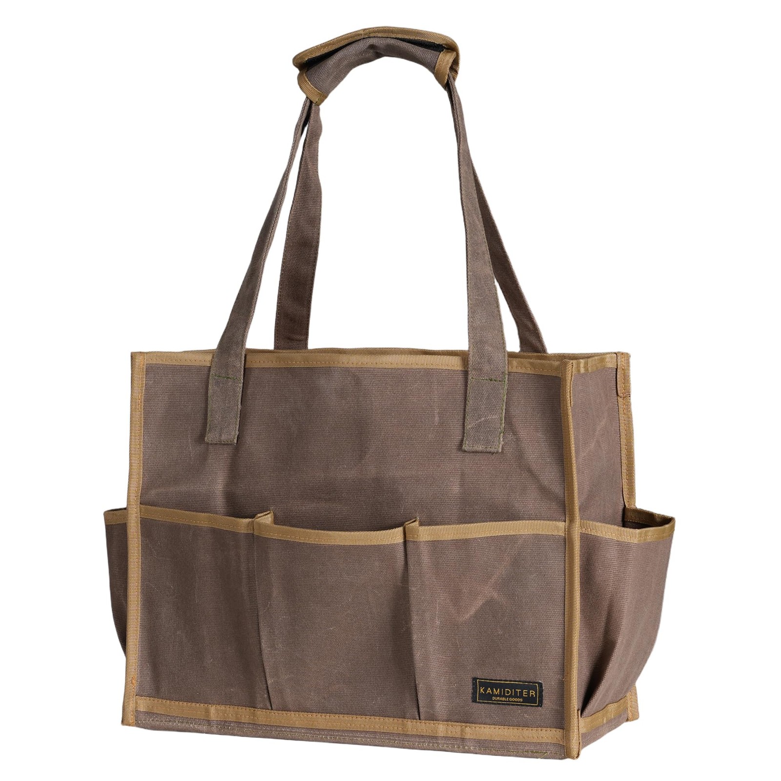 Heavy-Duty Waxed Canvas Tool Pouch – 14-Pocket Garden Tool Organizer with Rem…