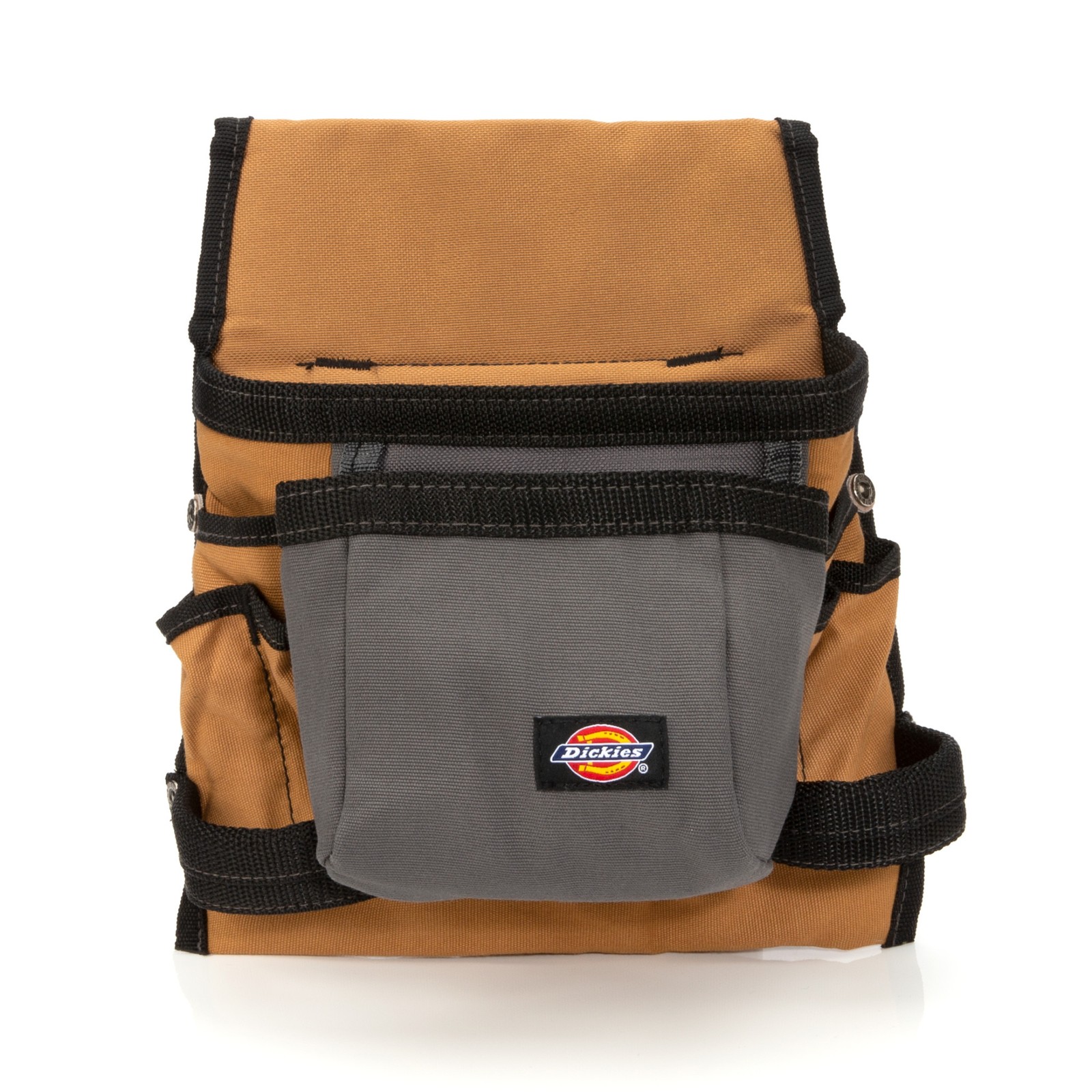 Tool Belt Pouch 8 Pocket Webbing Reinforced Gray Tan Dickies 57021