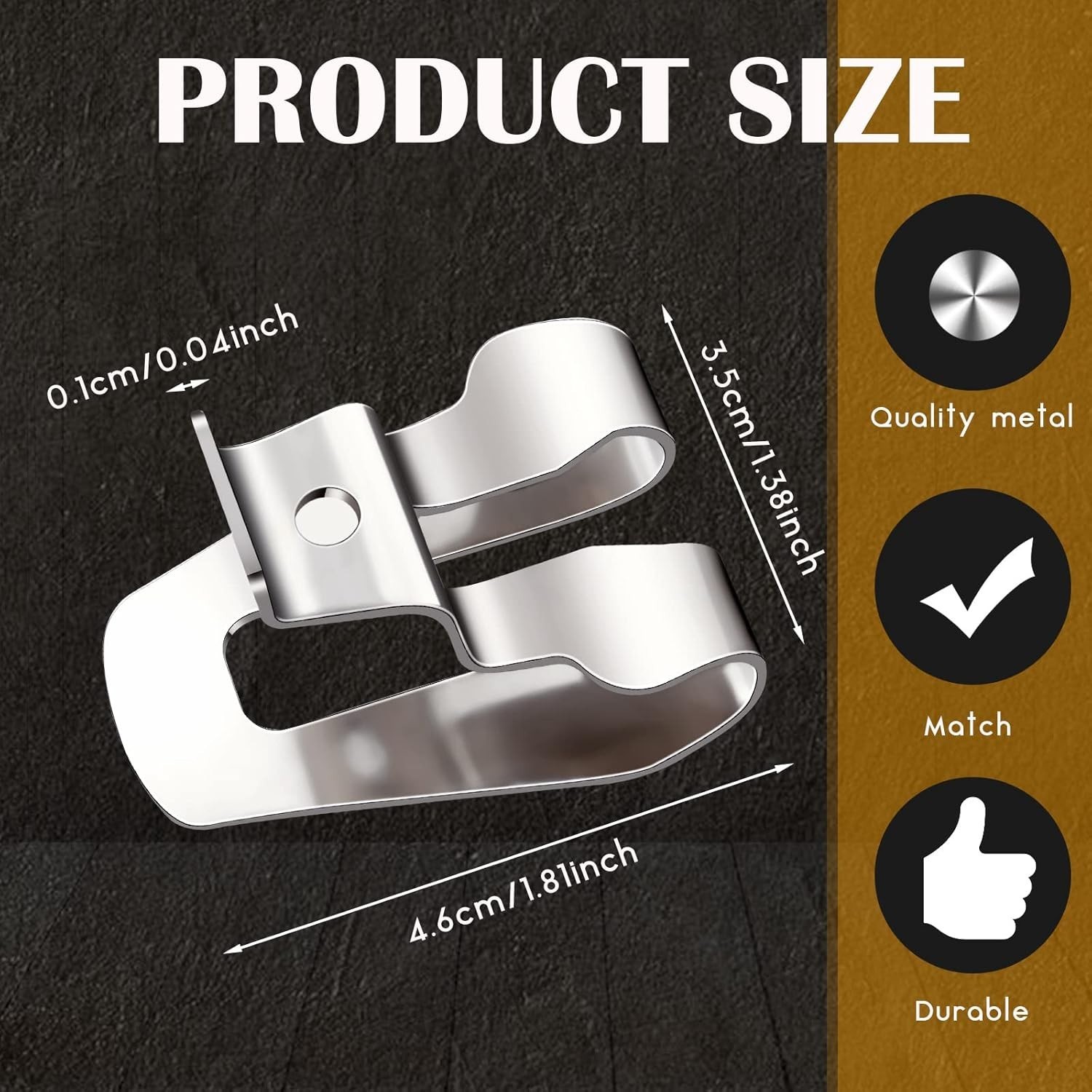 Compact Stainless Steel Drill Hook Clips – 8 Pieces for Easy Installation
