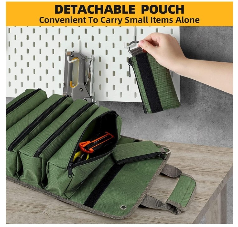 Tool Bag Roll Up,UUP Heavy Duty Rolled Empty Tool Storage Organization,Dad Gifts
