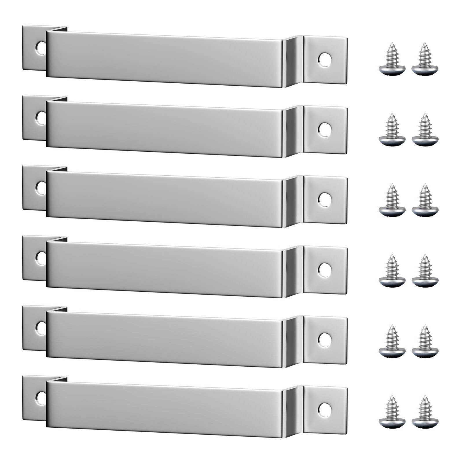 Tape Measure Holder – 6 Pack Stainless Steel Spring Clip Tool Organizer, Heavy D
