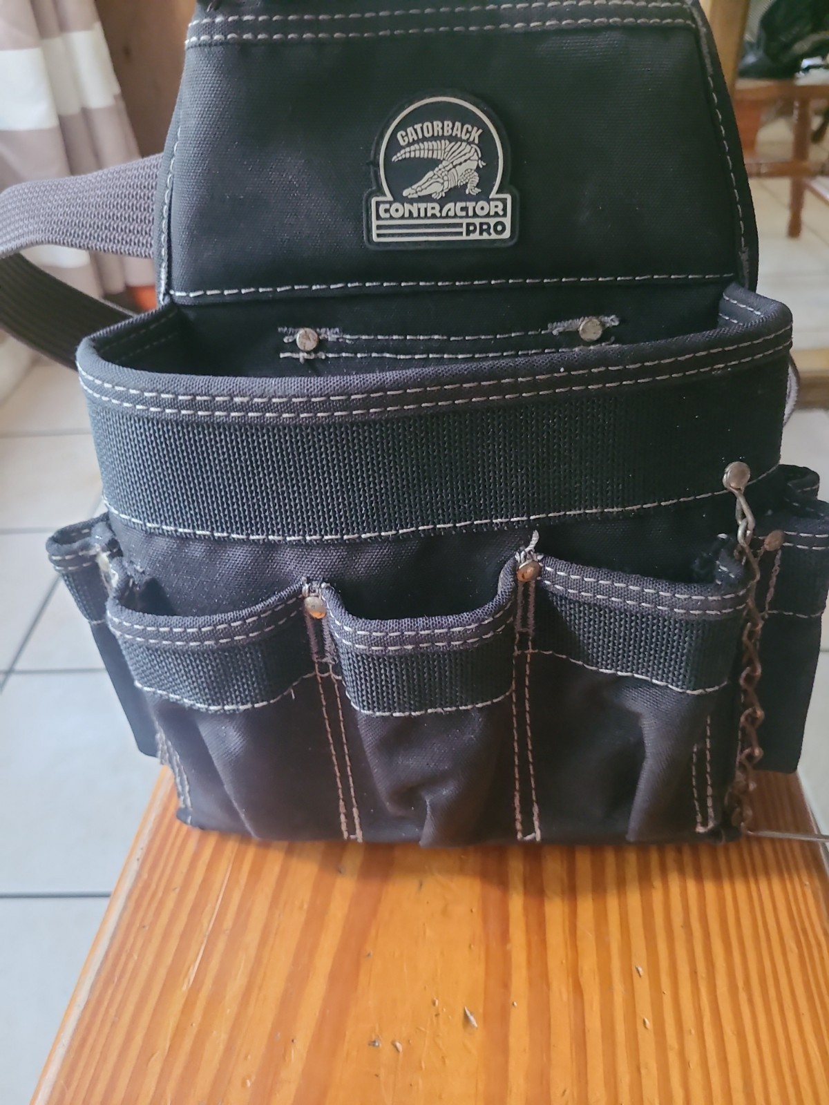 Gatorback Contractor Pro Black Tool Belt Pouch Multiple Pockets