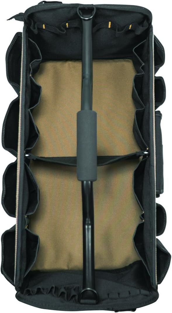 Custom Leathercraft WORK GEAR 1579 20″, Open Top,Soft Sided Tool Box, 27 Pockets
