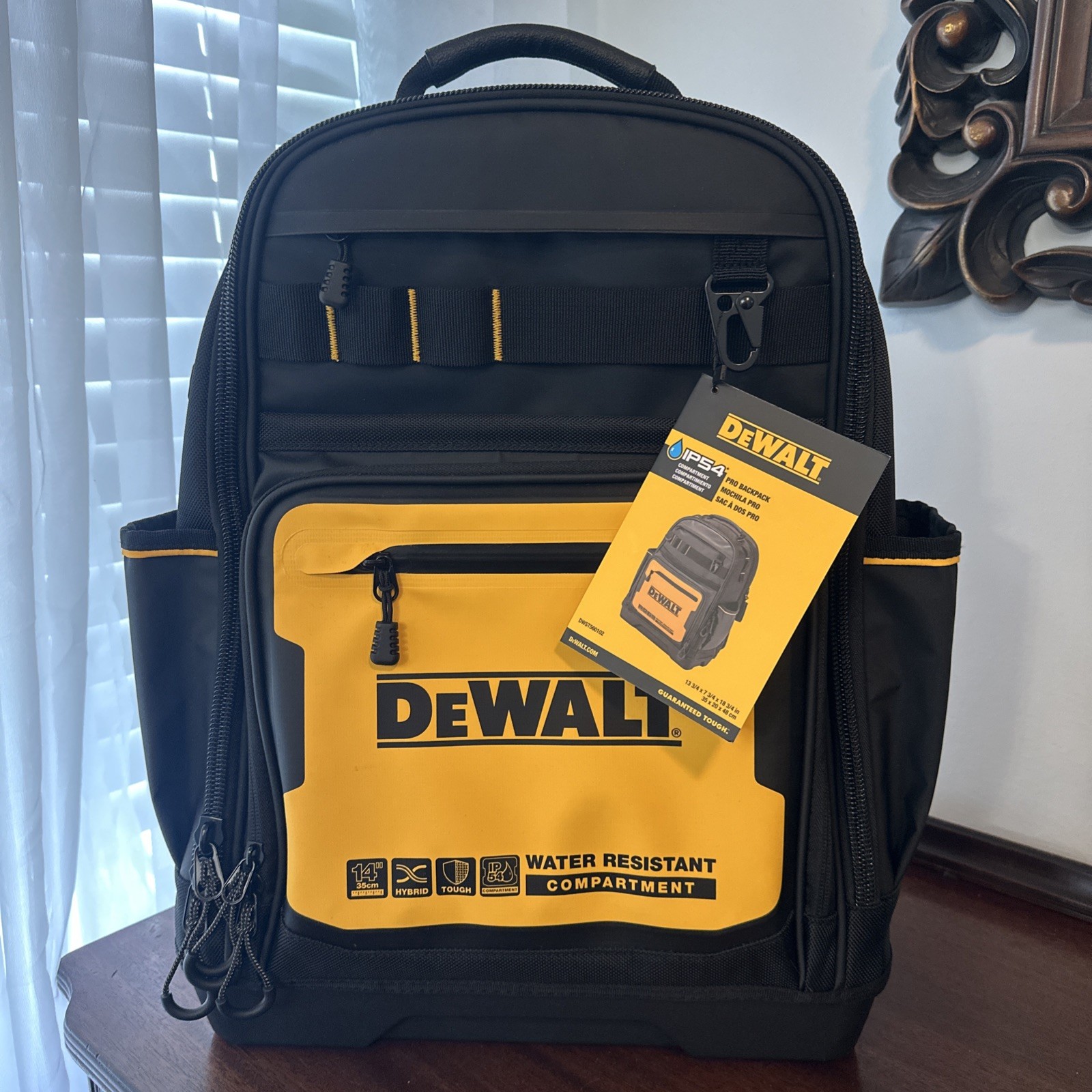 DEWALT DWST560102 Tool Backpack, Durable Water-Resistant Storage & Organization