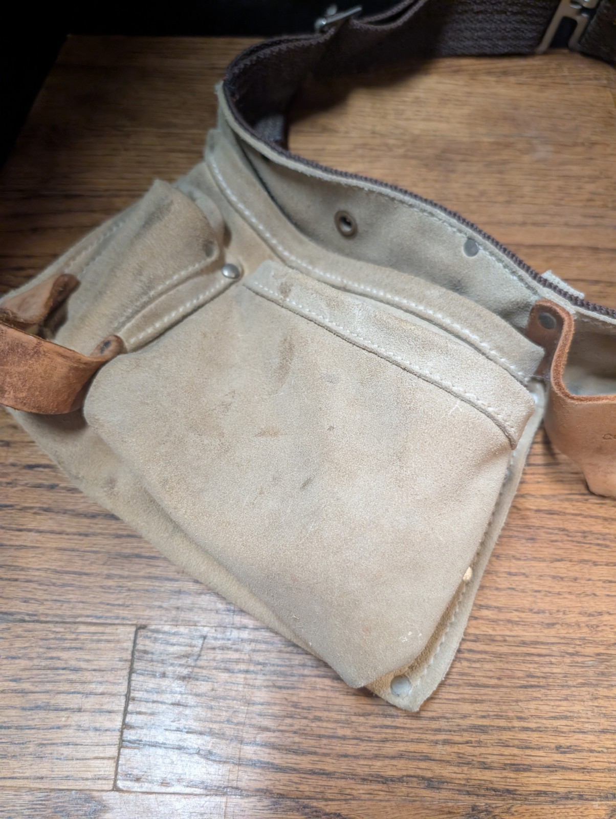Construction Carpenter LEATHER TOOL BELT Custom Craft CLC Tool # 427X Adjustable