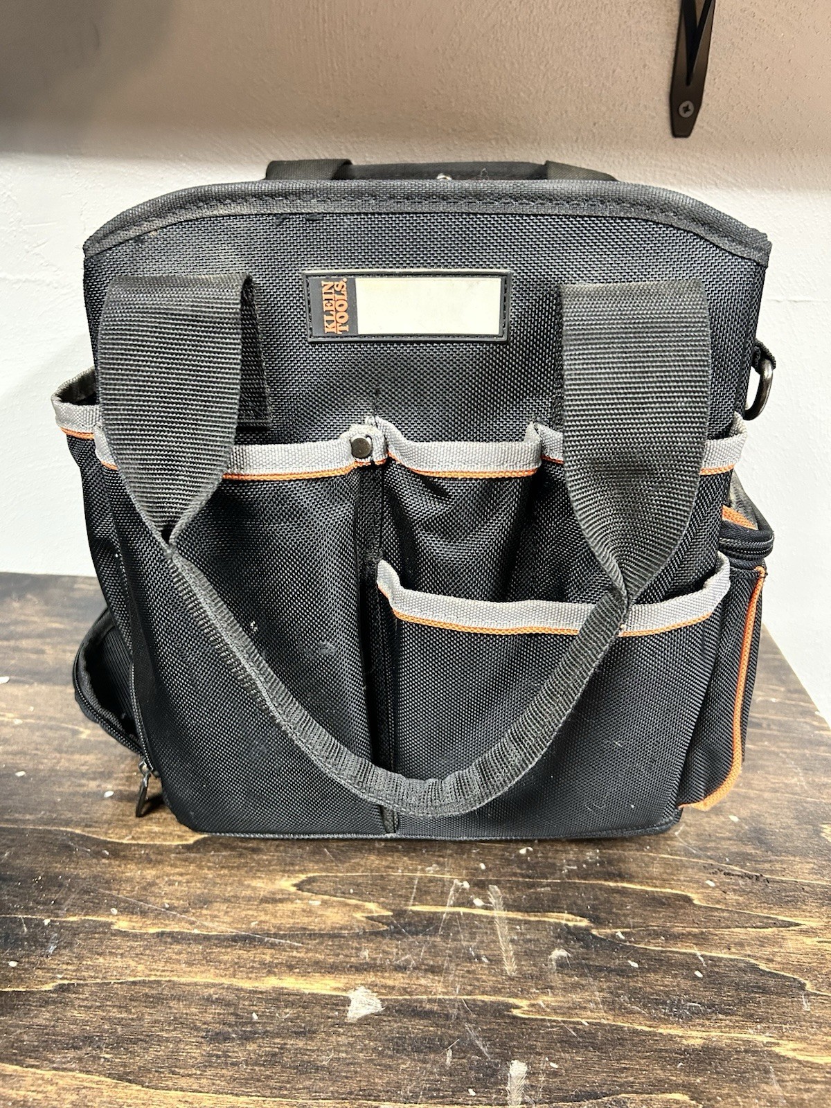 Klein Tools Nylon Tool Bag w/ Organizer Pockets, Black/Orange