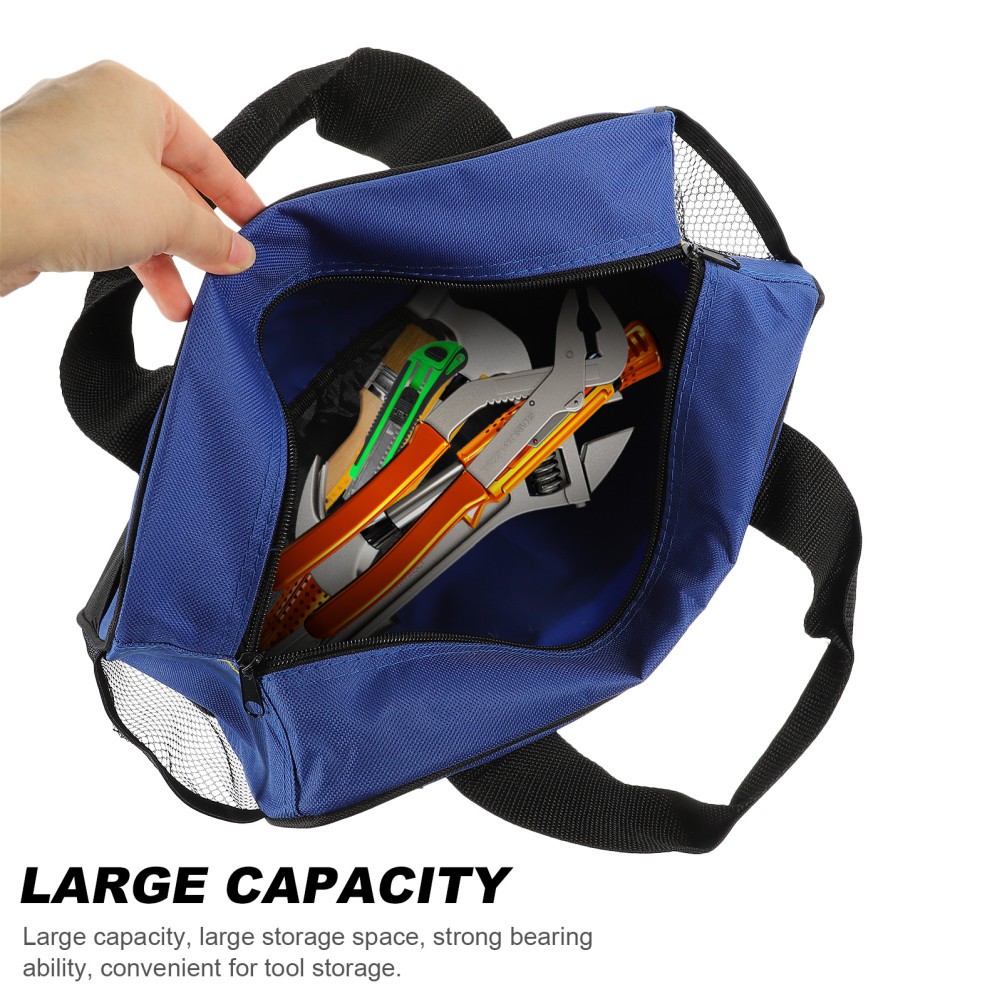 Portable Multi Color Canvas Tool Organizer Wide Open Tote with Large Storage