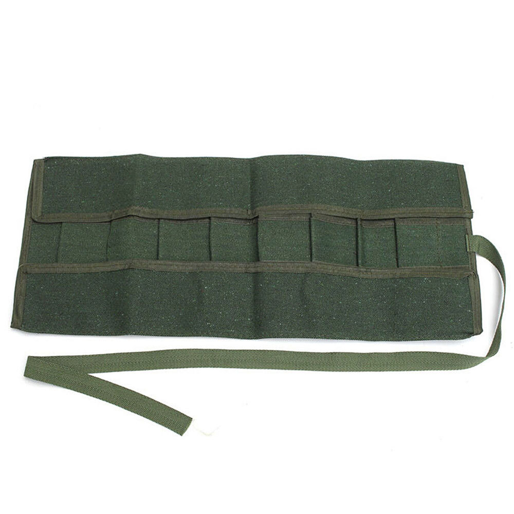 2PC 10 Pockets Roll Up Tool Organizer Wrench Storage Pouch Mechanics wrap bag US