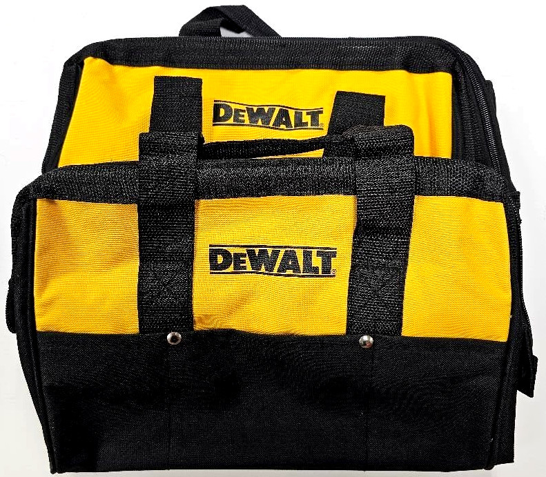 3) Dewalt Tool Bag W/ RAILS Case 13″ x 10 x 9 Canvas For 20V Drill, Battery, Saw