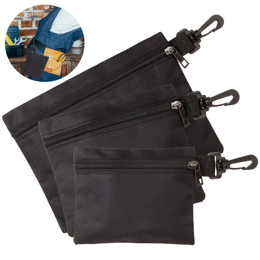 Portable Clip on Tool Pouch Zipper Bag, Small Tool Bag, Multipurpose Storage Bag