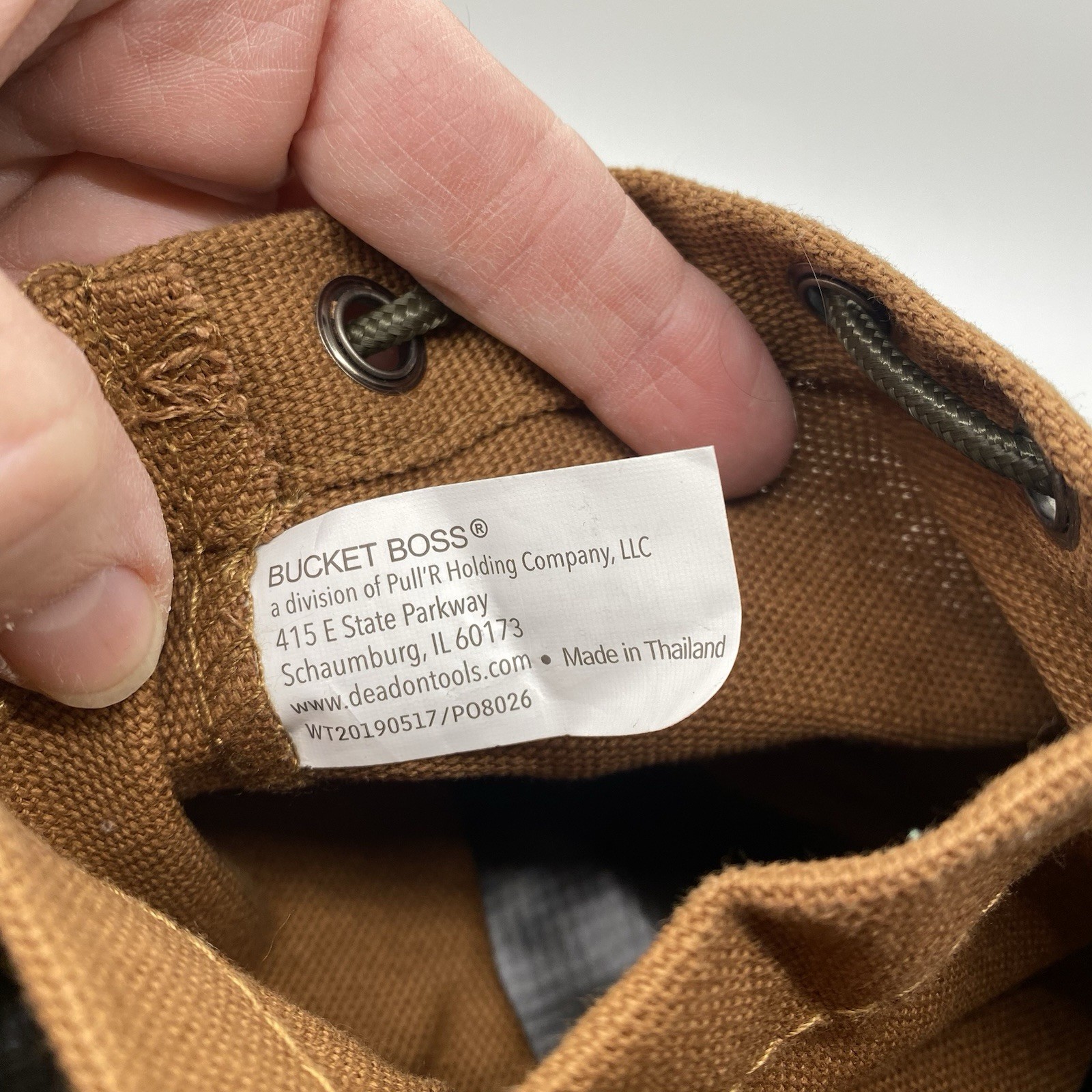 Bucket Boss 25001 Bucket Bag, Brown, Cotton Canvas, 19 Pockets