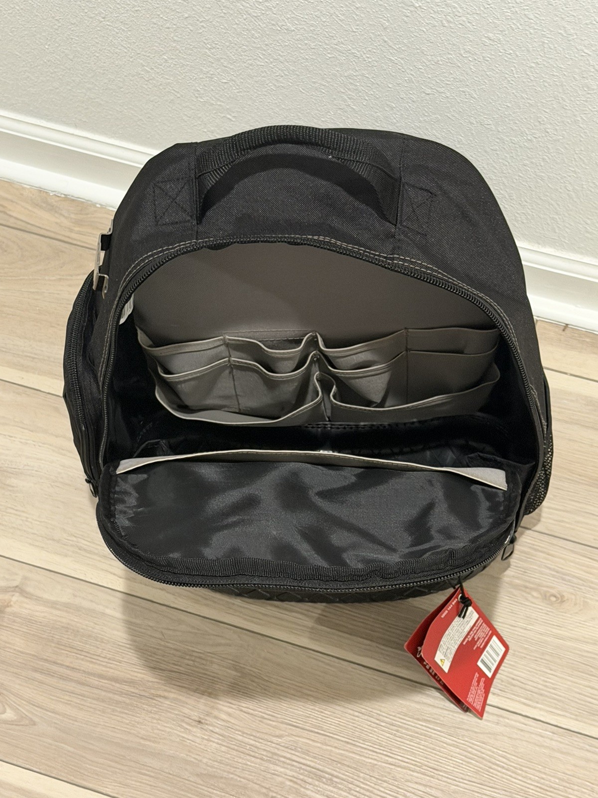 Husky 16 in. Tool Backpack Heavy Duty Rubber Bottom Storage Bag H-68003