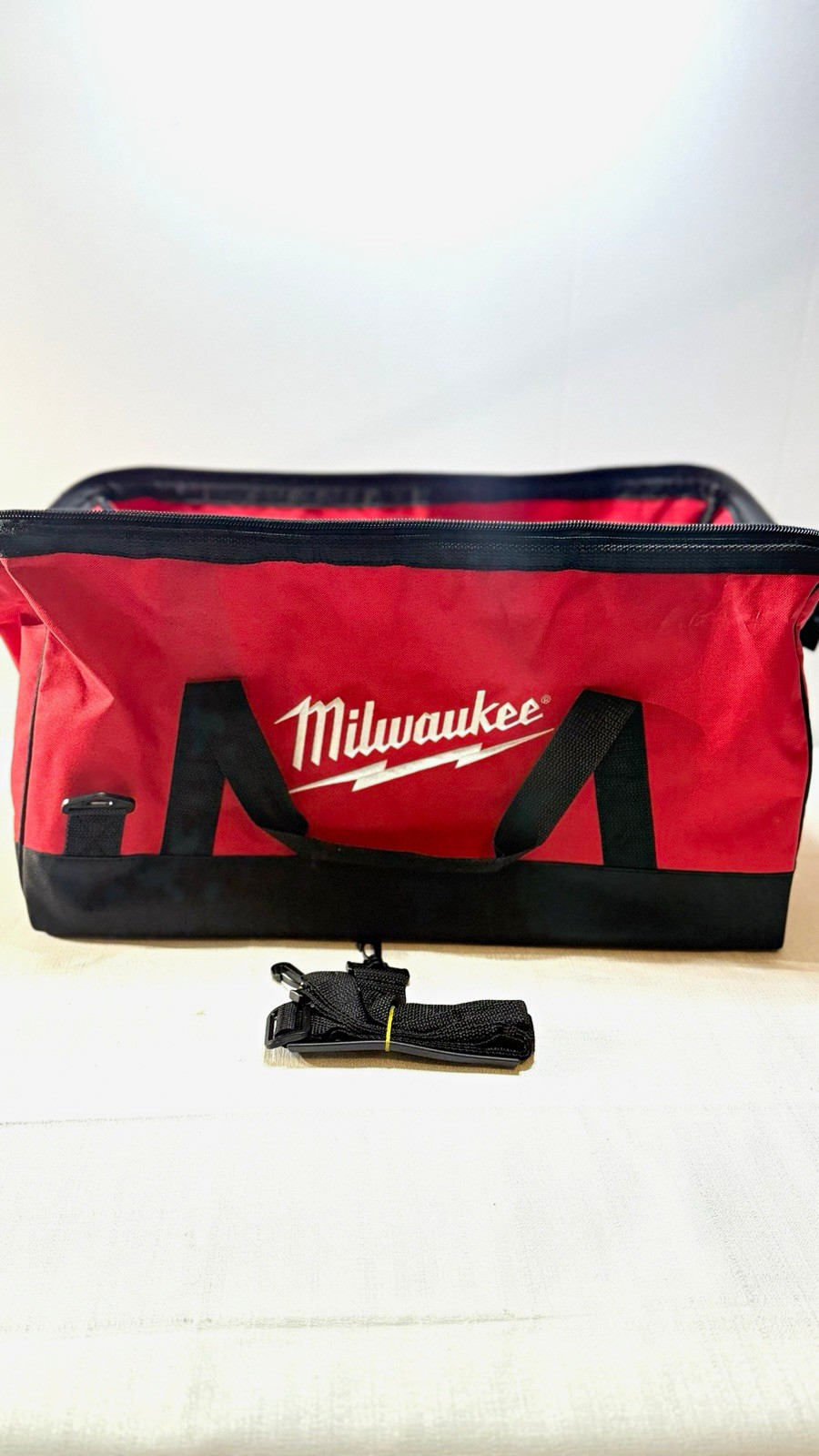 Milwaukee Tool Bag with Handle, Red & Black, 1 Item