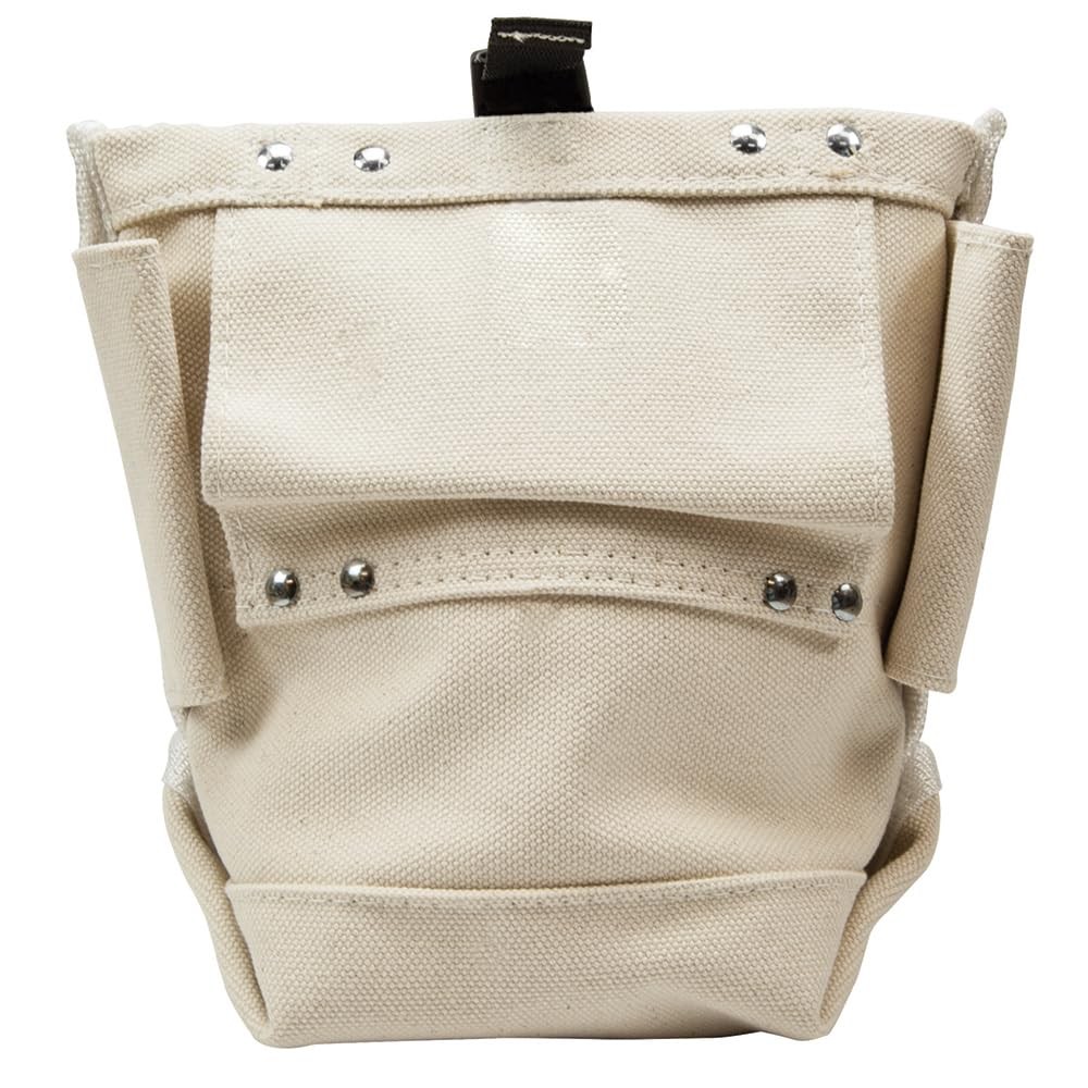 Klein Tools 5416OCTO Tool Bag, Bull-Pin and Bolt Pouch, No. 4 Canvas white