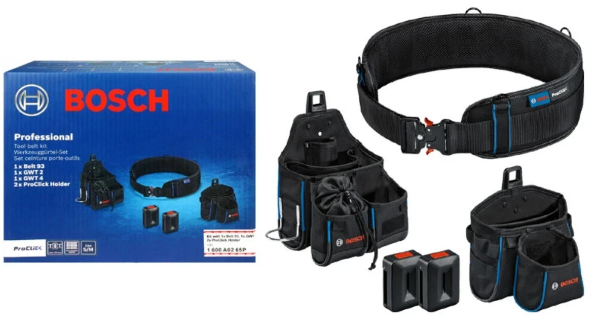 Bosch Tool Belt 93 Kit Heavy Duty Tool Pouch Set 100% Authentic / Express / NEW