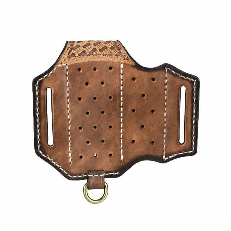 Leather Pocket Knife Sheath EDC Multitool Plier Belt Pouch Tools Holster-TOURBON