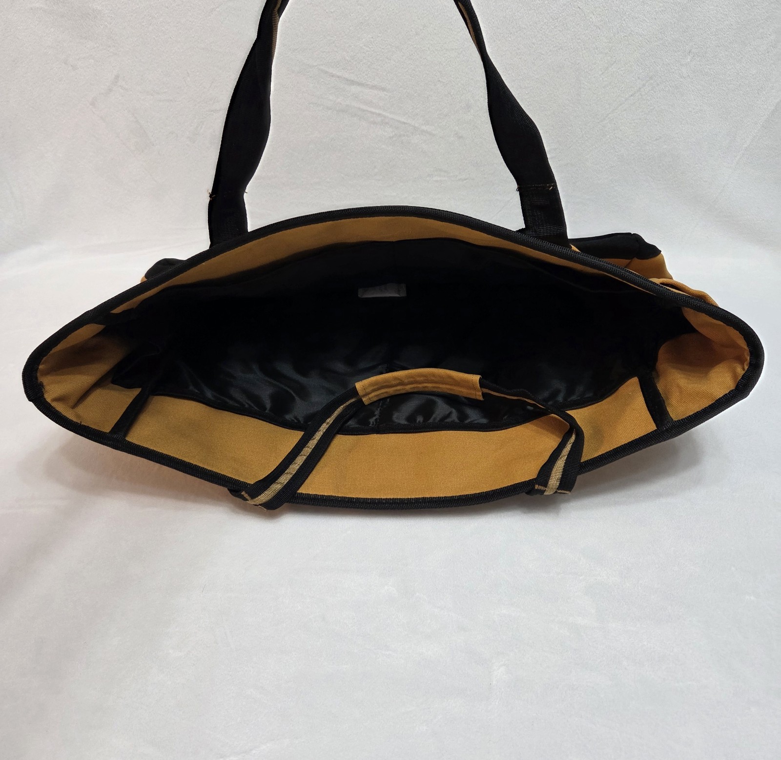 Journeyman Canvas Multipocket Tool Tote Bag in Gold and Black New