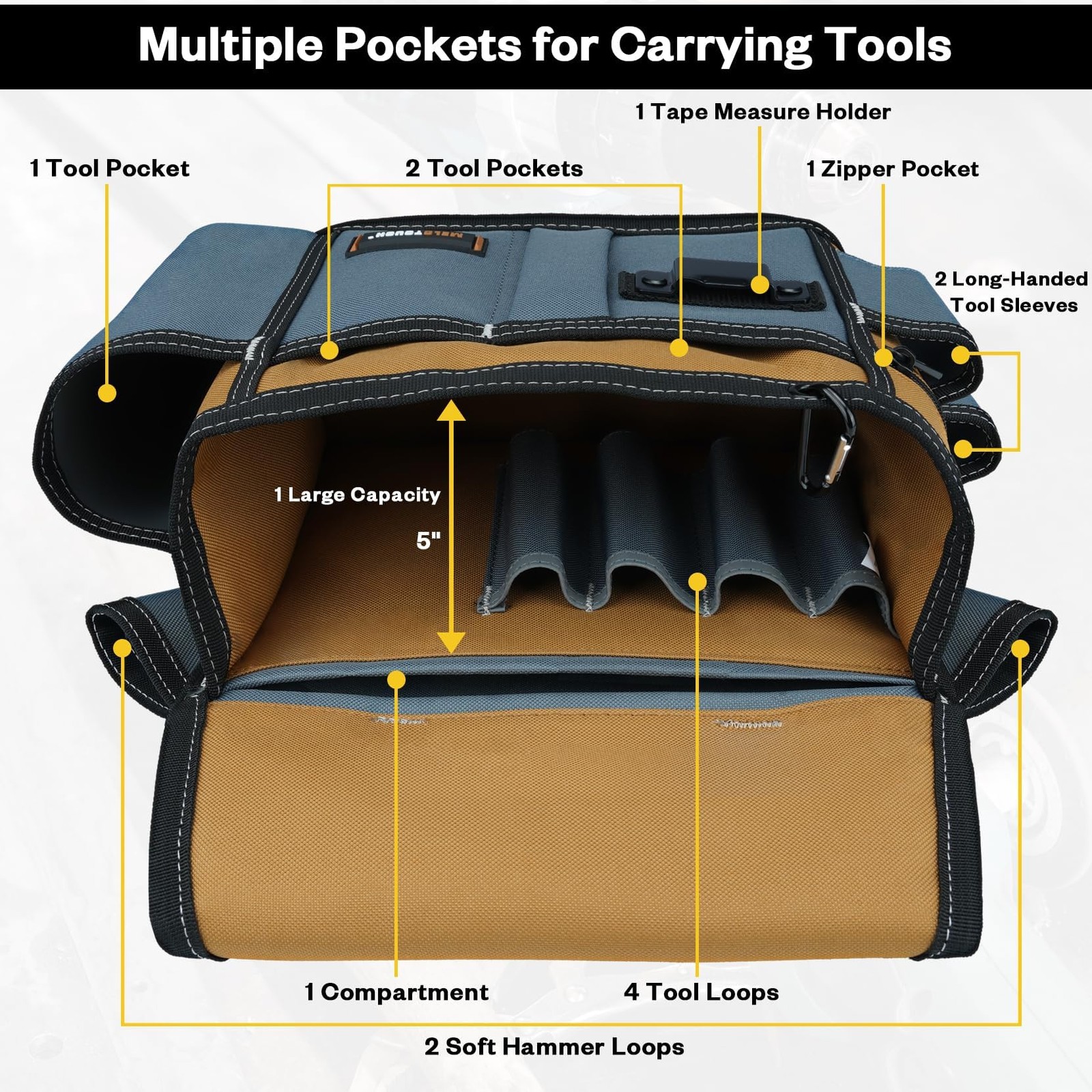 MELOTOUGH Professional Tool Belt Pouch,Small Tool Pouch with Belt,Left/Right …