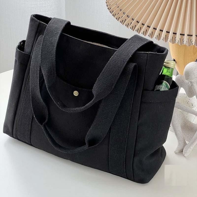 Large Canvas Tote Bag Women Work School College Book Shoulder Shopper Bag
