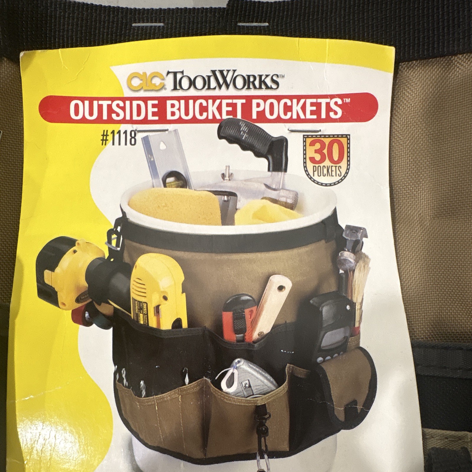 CLC ToolWorks Outside Bucket Pockets 1118 30-Pocket Polyester Brown/Black