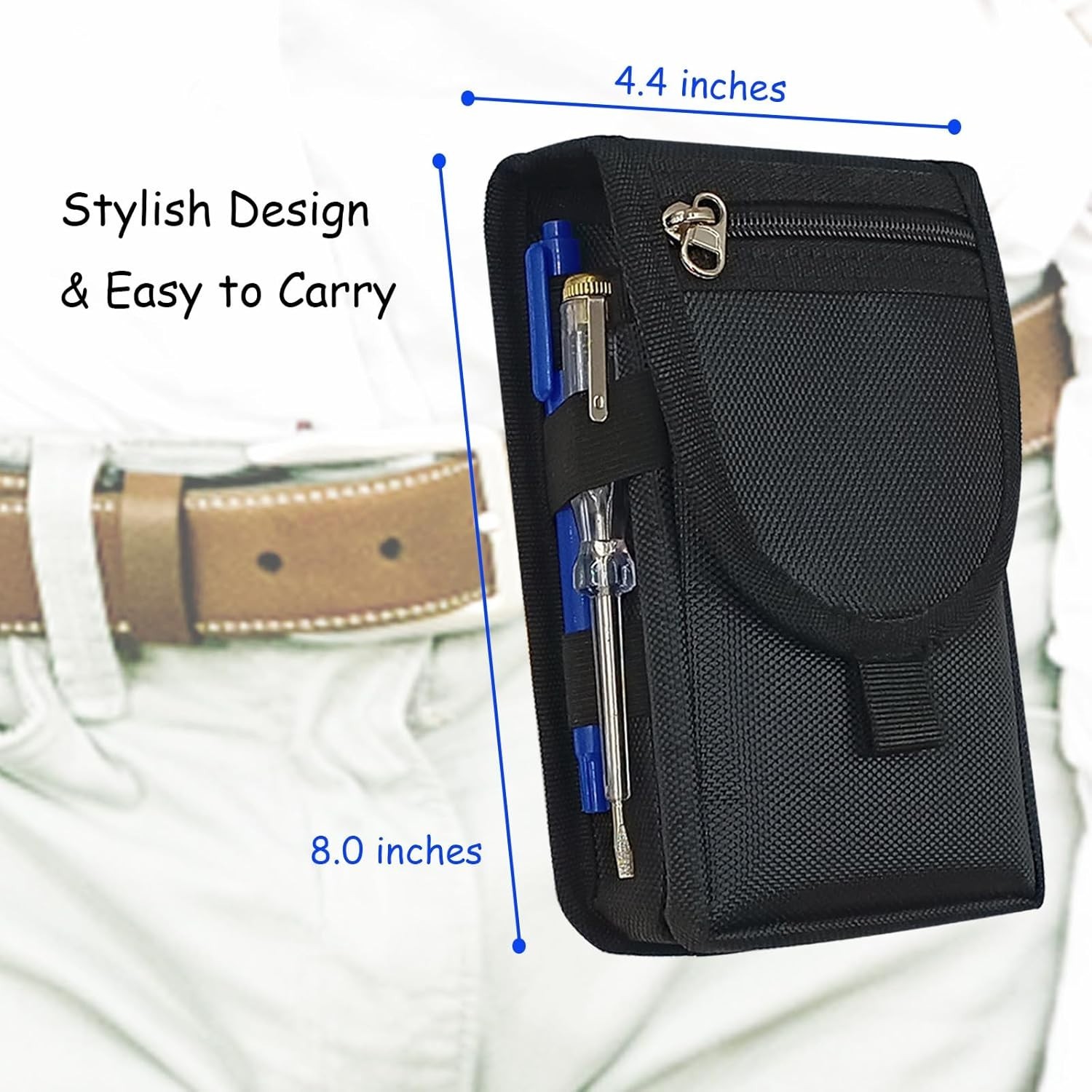 Tool Pouch with Belt Clip,Tactical Utility Pouch 4.3″L x 2″W x 8.3″H