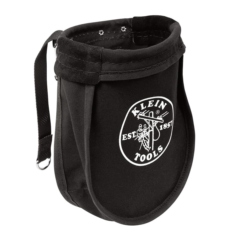 Klein Tools 51A Tool Pouch, Utility Pouch for Carrying Nuts One Size, Black