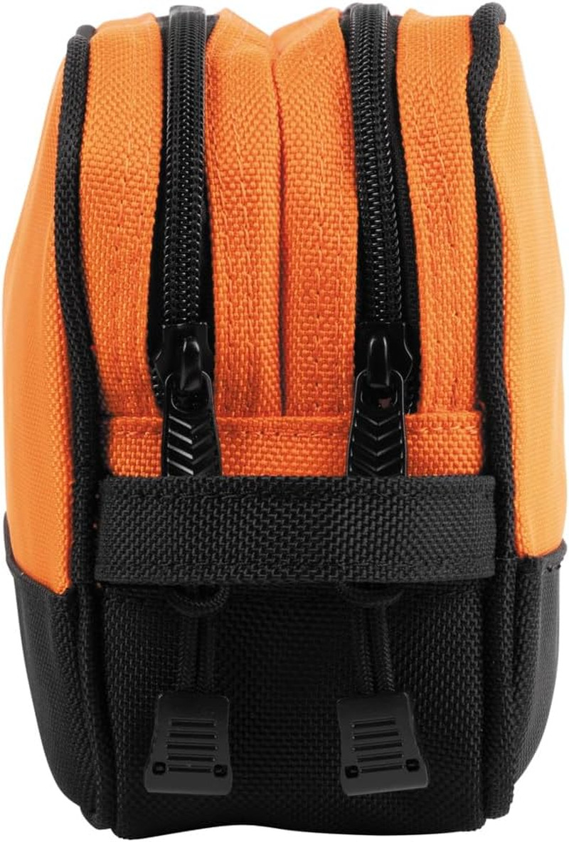 KLEIN TOOLS Tool Pouch, Dual Compartments, Heavy-Duty Tool Bag Organizer, Multip