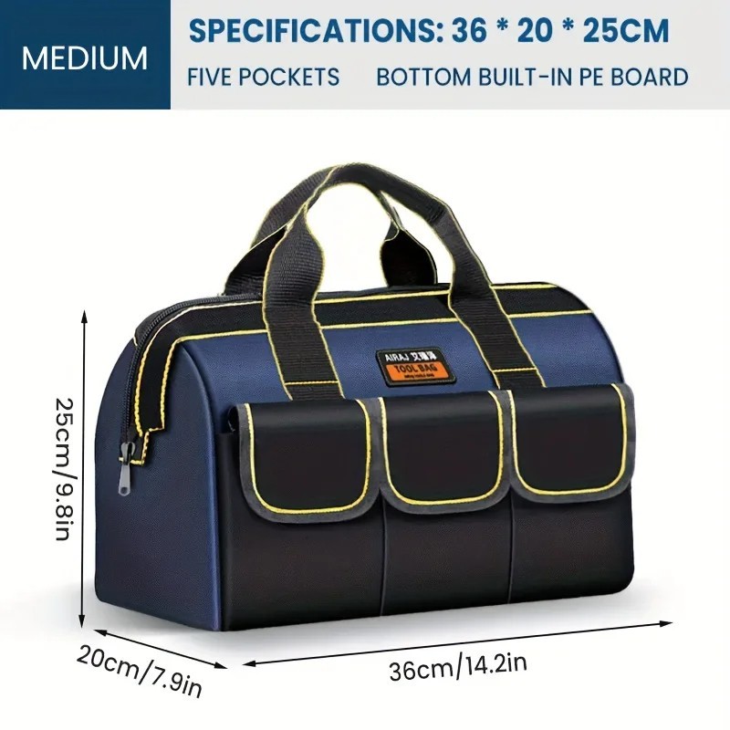 AIRAJ Multifunctional Tool Bag 1680D Oxford Cloth Waterproof Wear-Resistant Elec