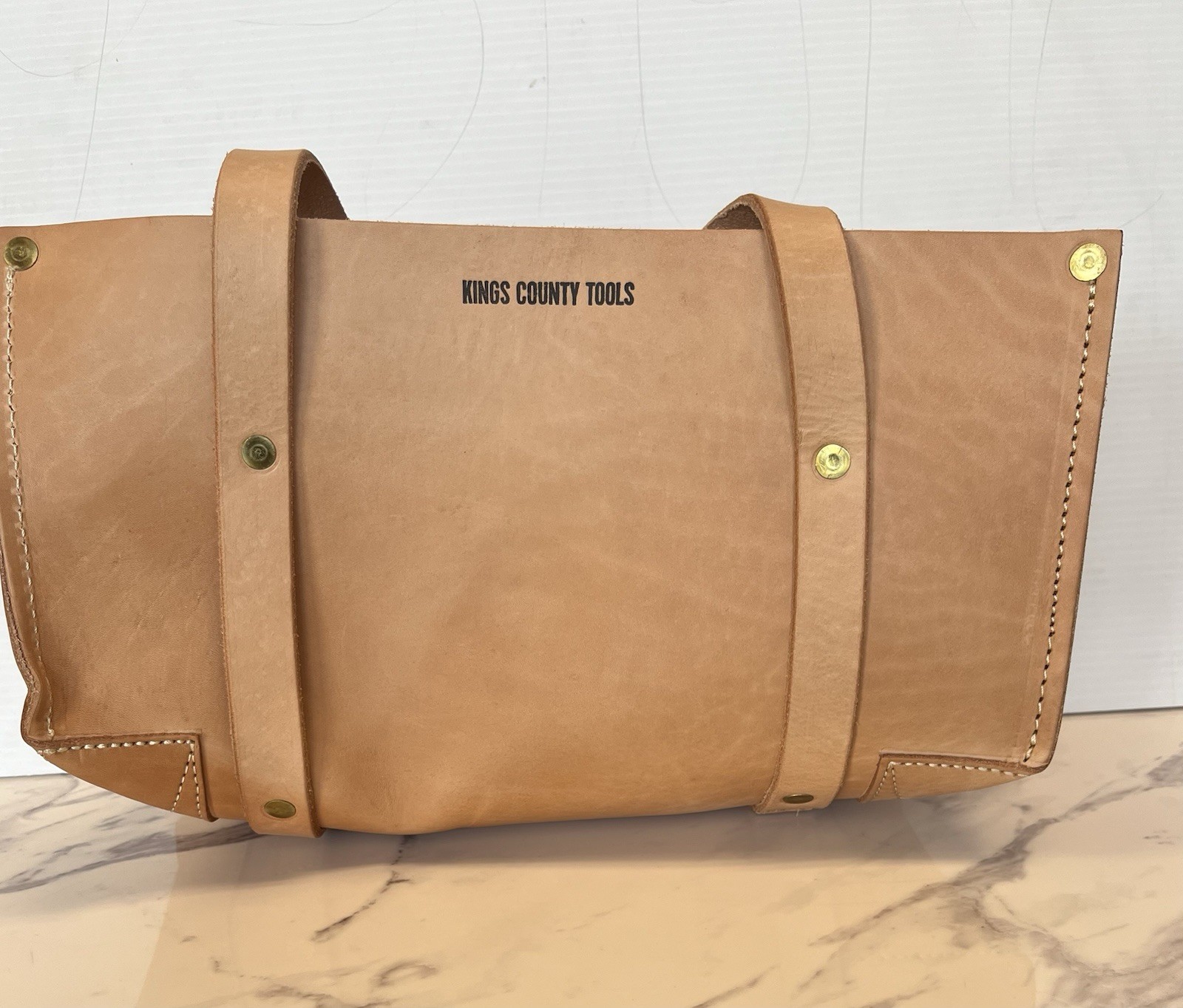Buffalo Leather Tote Tool Bag Large Utility Tote Bag for Hand Tools, Gardening