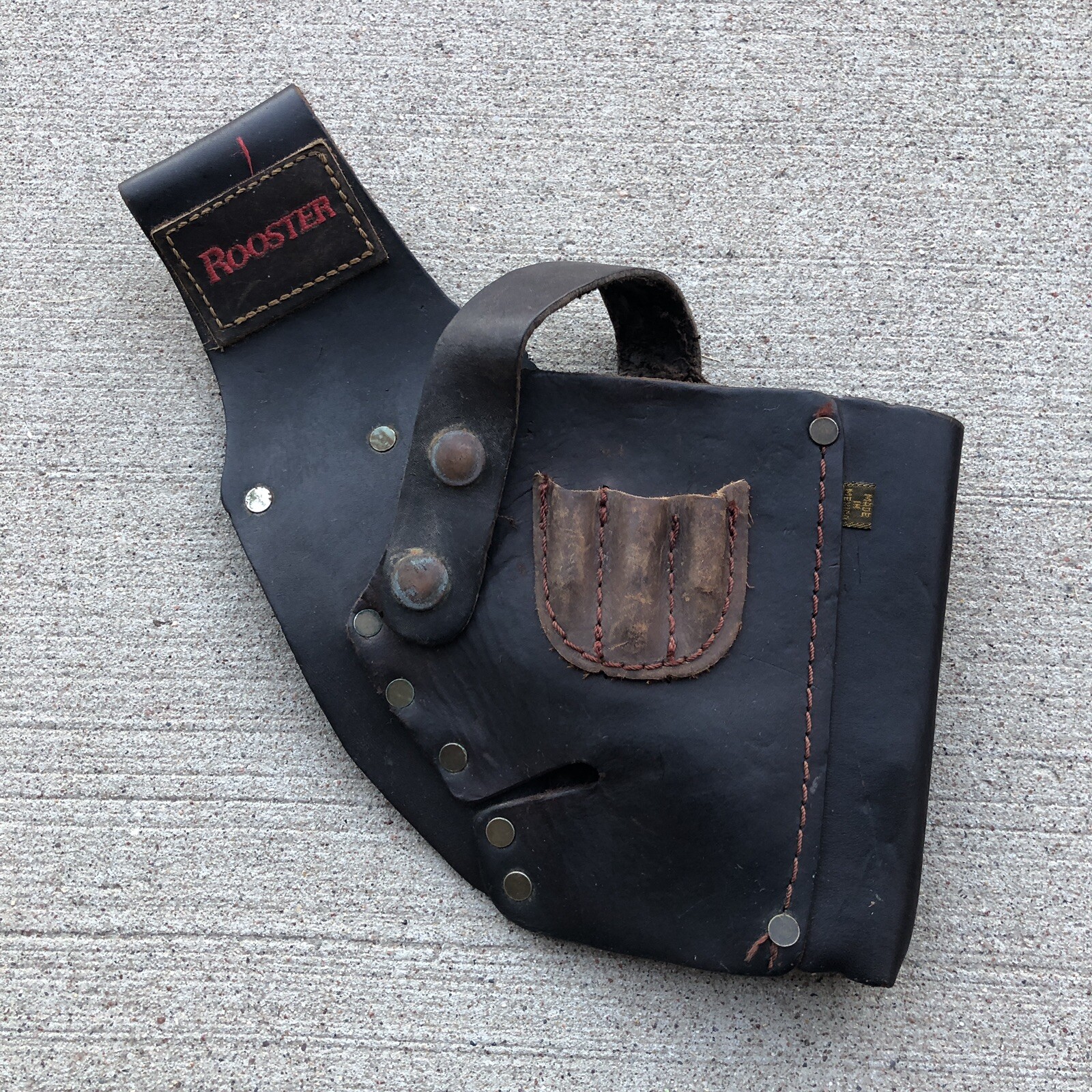 Rooster CC-411 Brown Leather Tool Gun Holster Made In Mexico See Description