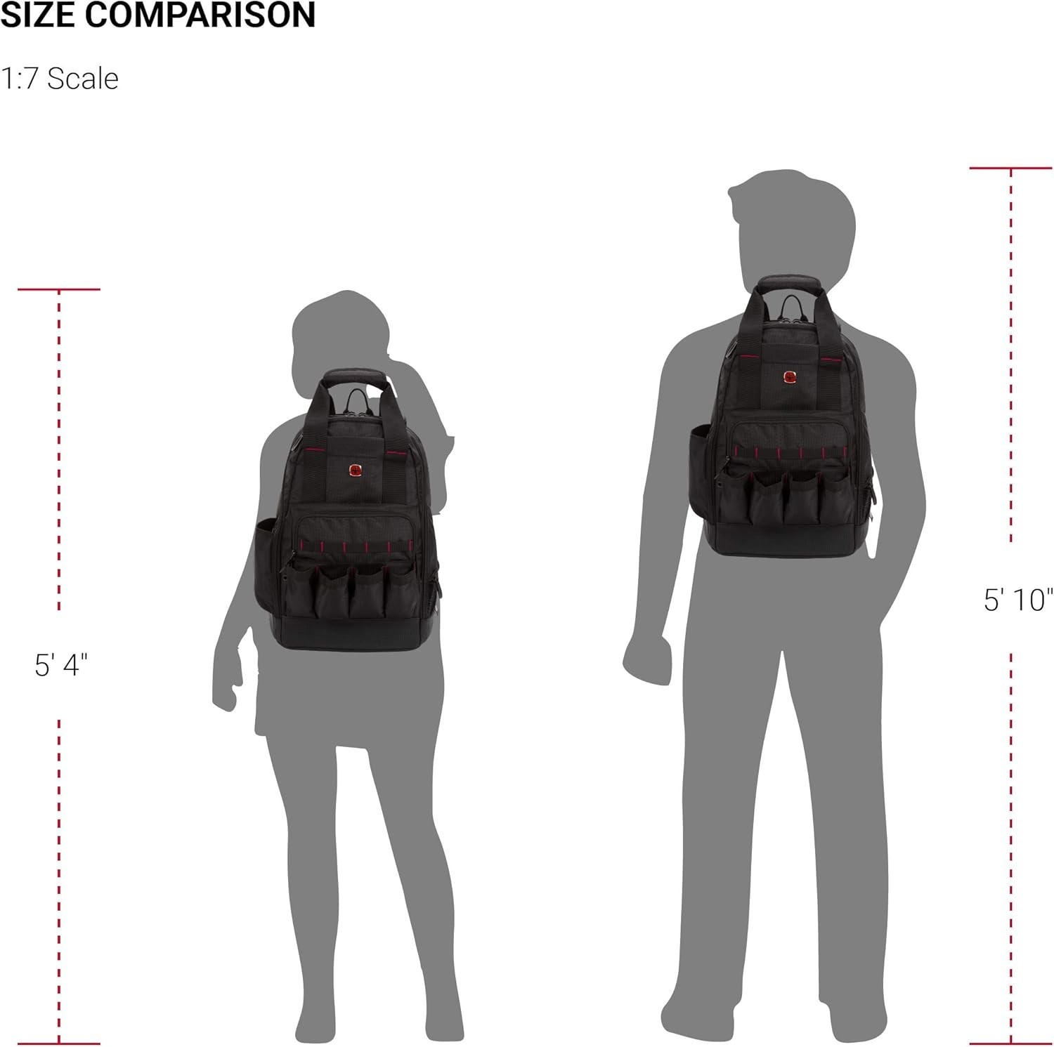 Functional Laptop Backpack in Black – Perfect for Tools, Travel, and School