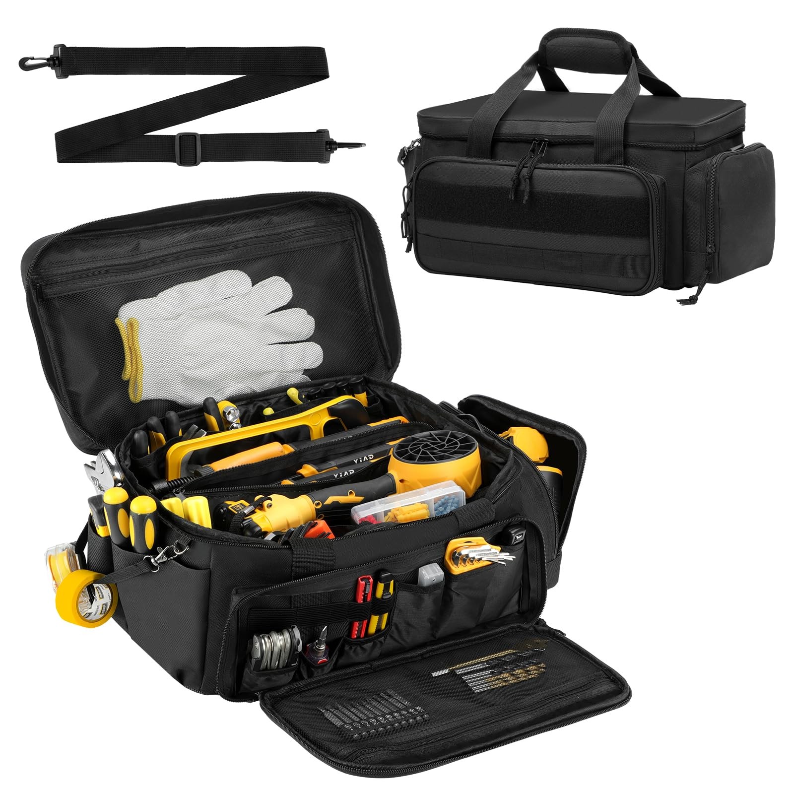 Tool Bag 17Inch | 18-Pocket Portable Tool Box Organizer Storage,Lightweight T…
