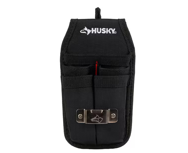 5 In. 5-Pocket Black Four Barrel Tool Belt Pouch
