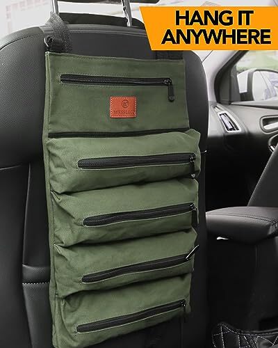 Multipurpose Roll Up Tool Bag Wrench Pouch Tool Carrier Tote with Zipper