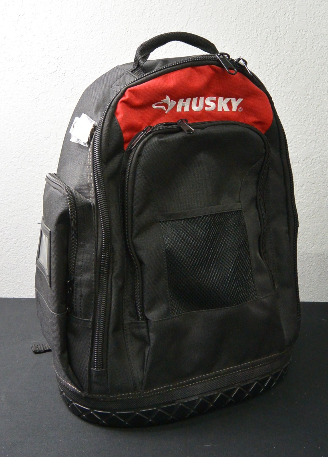 Husky 16 in. Tool Backpack Heavy Duty Rubber Bottom Storage Bag H-68003