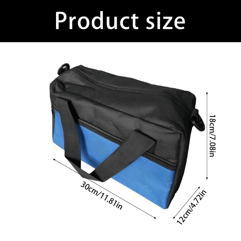 Spacious 12 Inch Tool Organizer Bag Heavy Duty Canvas Construction Various Tools