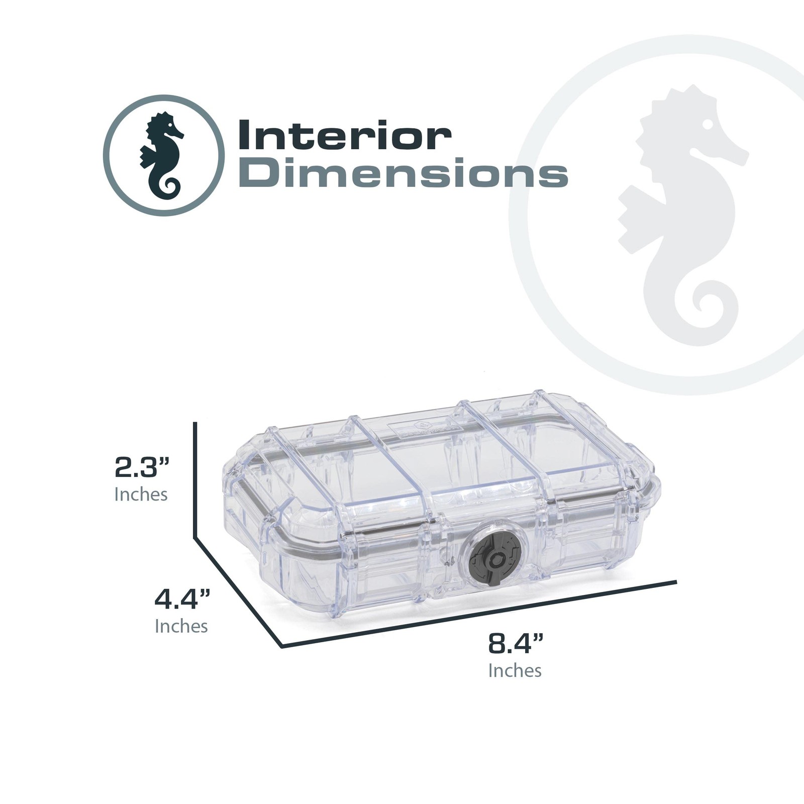 Heavy Duty Waterproof Case For Small Valuables Ammo Pistols Tools 8.4X4.4 Inch